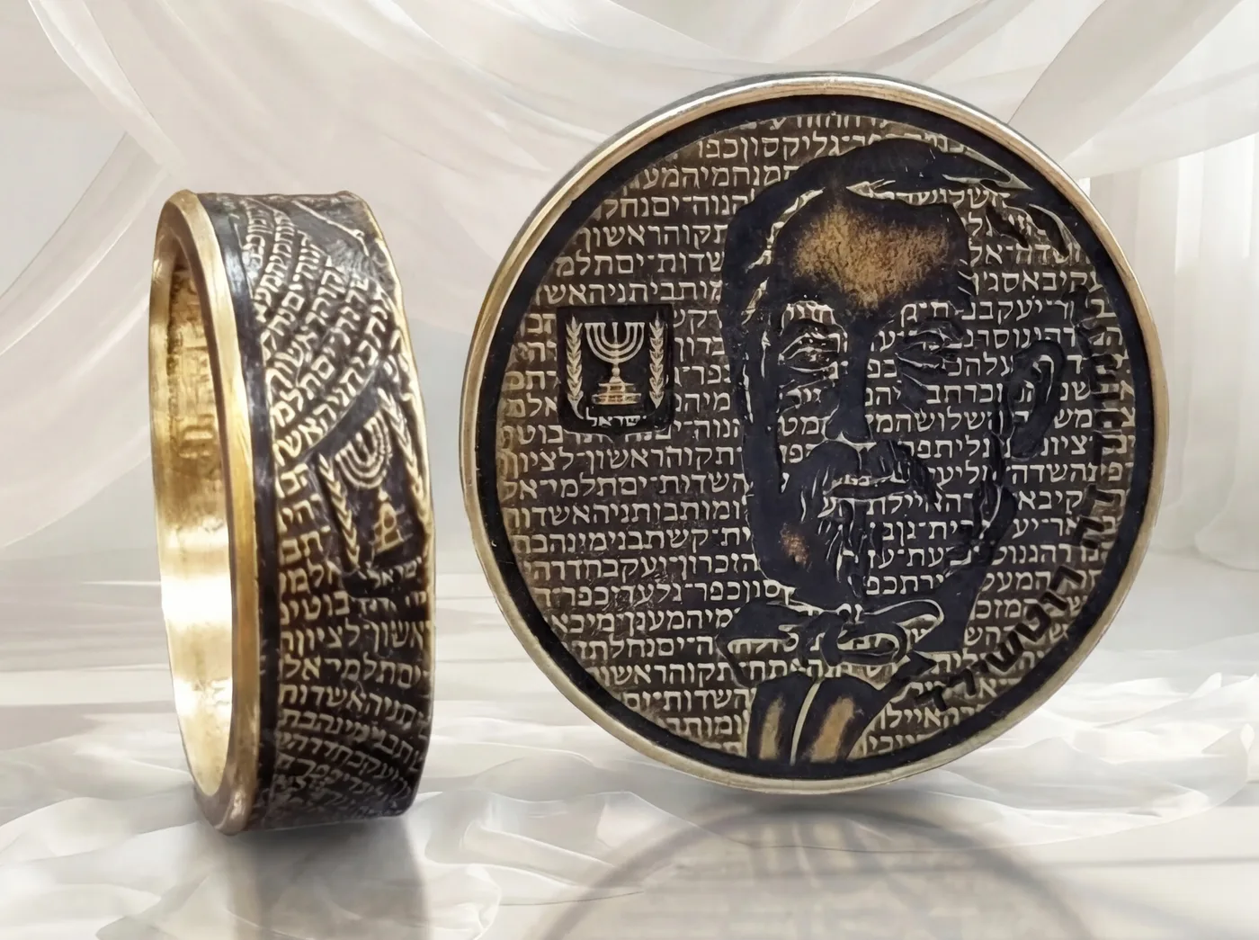 טבעת ממטבע רוטשילד- עשויה מהמטבע עצמו