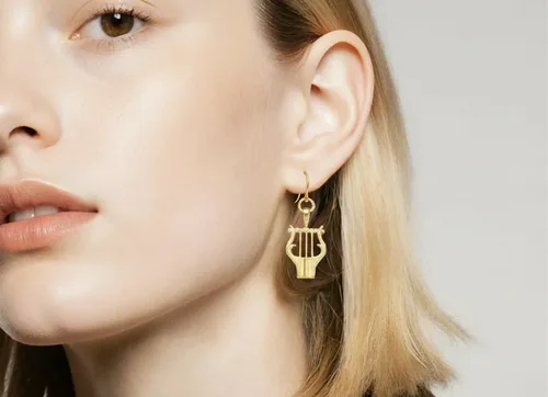 עגילים "כינור דוד", 25  אגורות, שנות ה 70