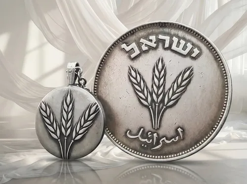 תליון שיבולים, 250 פרוטה,   שנת 1949